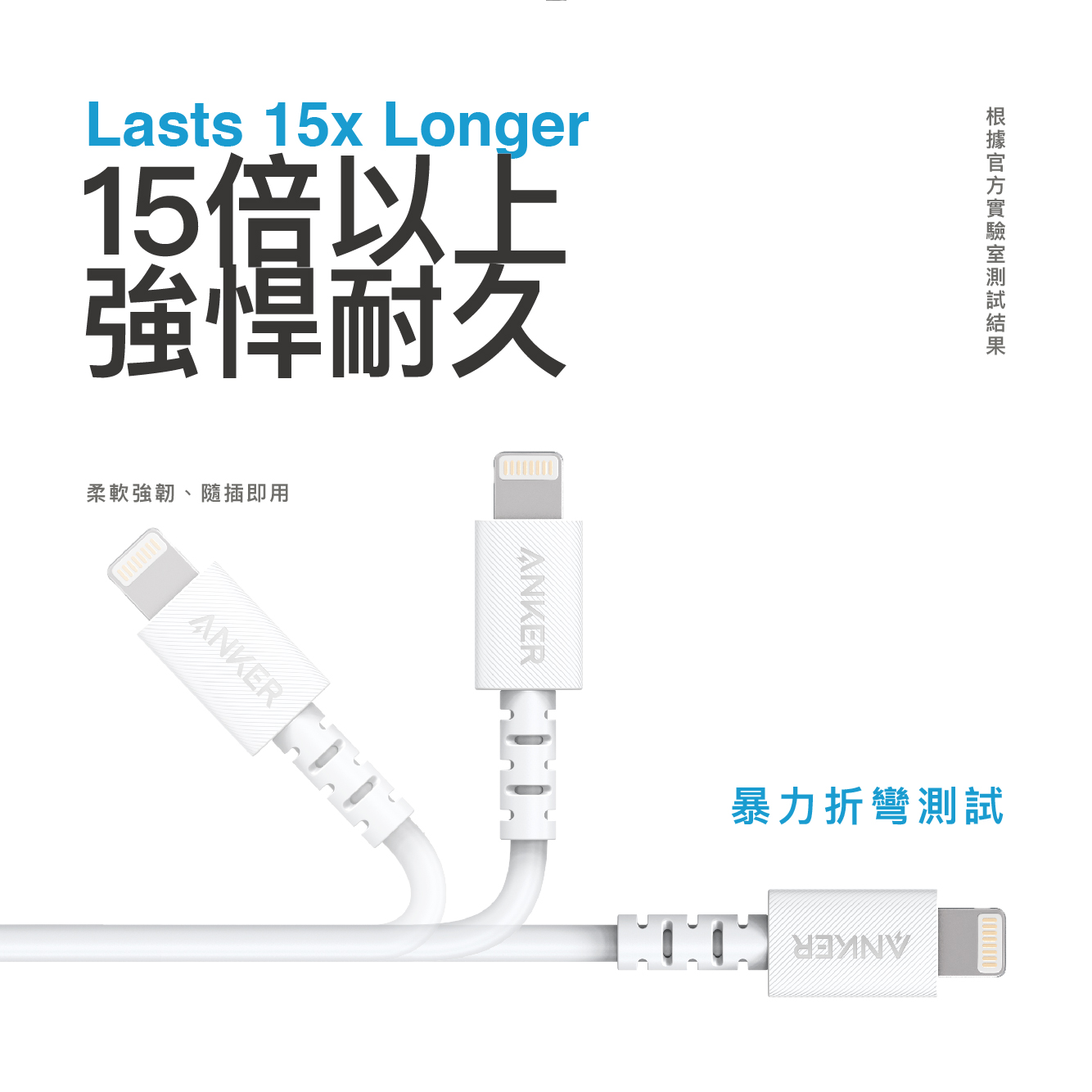 A8612 快充線 0.9M 白 USB-C to Lightning