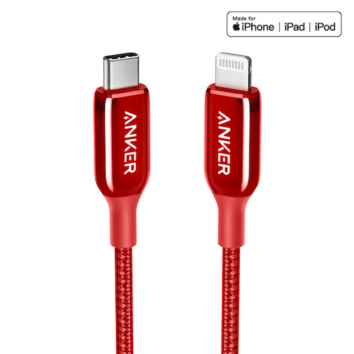 A8842 快充線 0.9M紅 USB-C to Lightning 