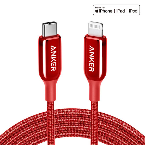 A8843 快充線 1.8M 紅 USB-C to Lightning
