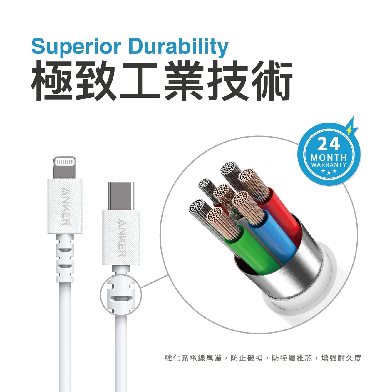 【福利品】A8612 快充線 0.9M USB-C to Lightning
