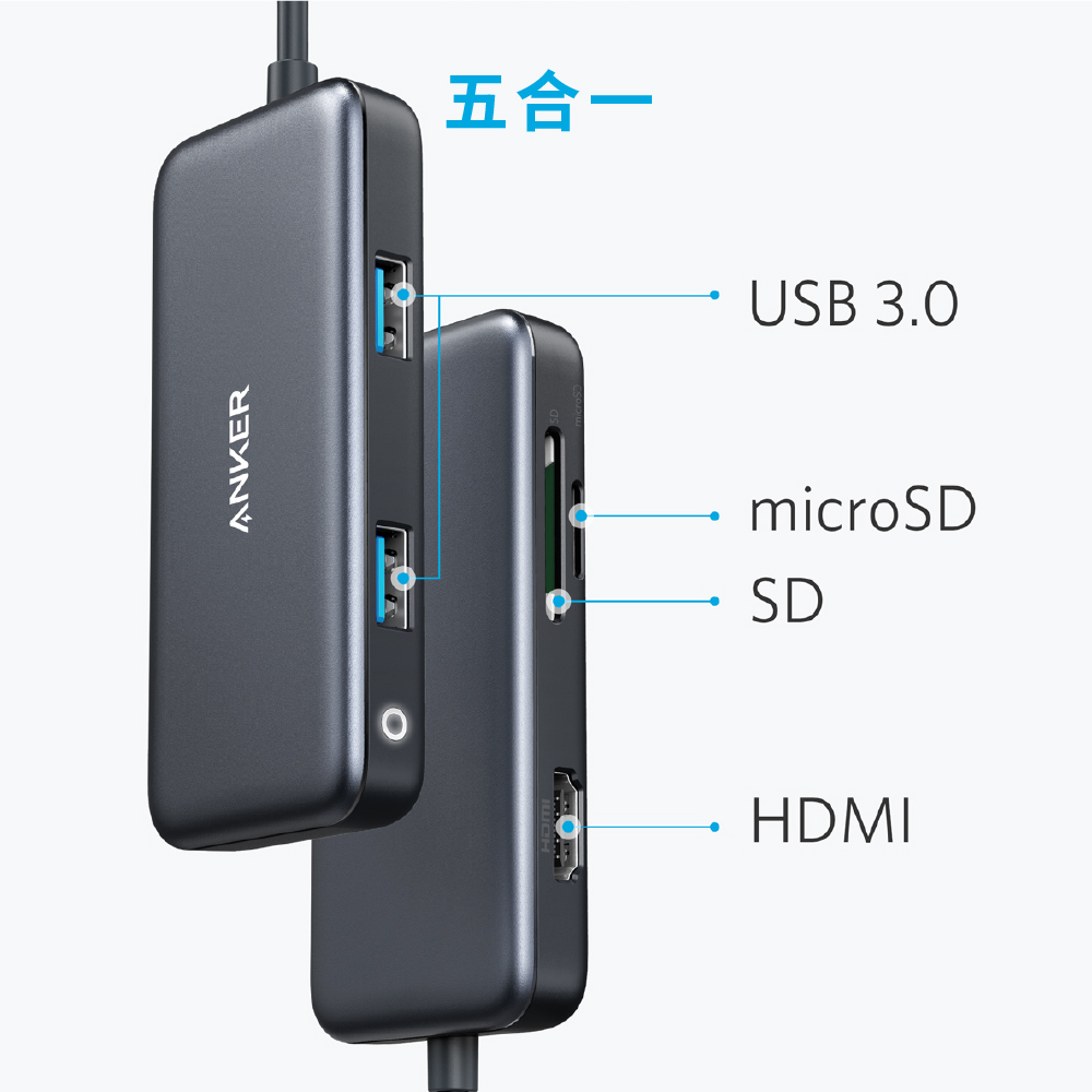 【秘密價】A8334 五合一 USB-C 多功能擴充集線器