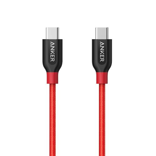 A8187 快充線 0.9M紅 USB-C to USB-C2.0