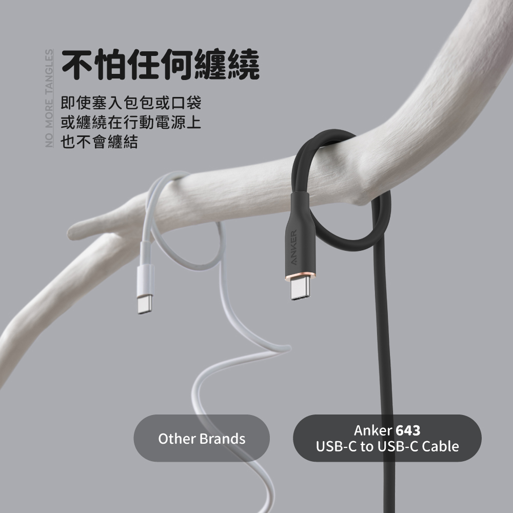 A8553 643 PowerLine USB-C to USB-C傳輸充電線 1.8M 紫