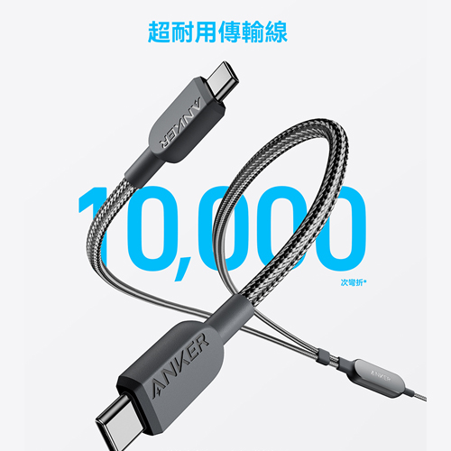 A8895 2-in-1 Type-C to Type-C 140W 充電線 1.2m-黑