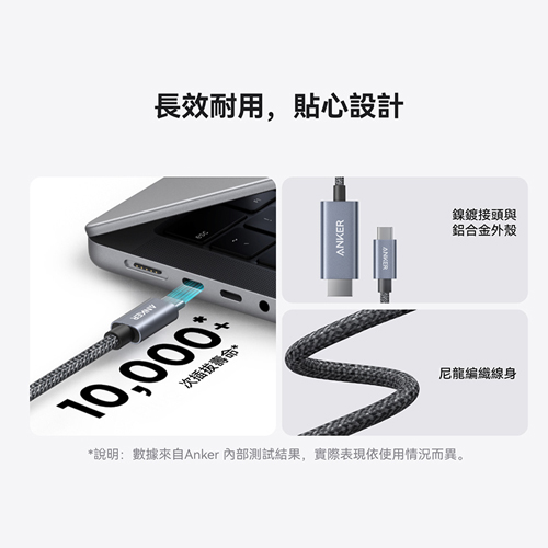 A87E0 Type-C to HDMI 2.0 4K60Hz編織傳輸線-1.8m-黑