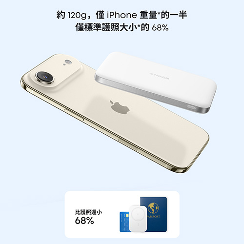 A1665 5000mAh Qi2極致輕薄磁吸行動電源-黑