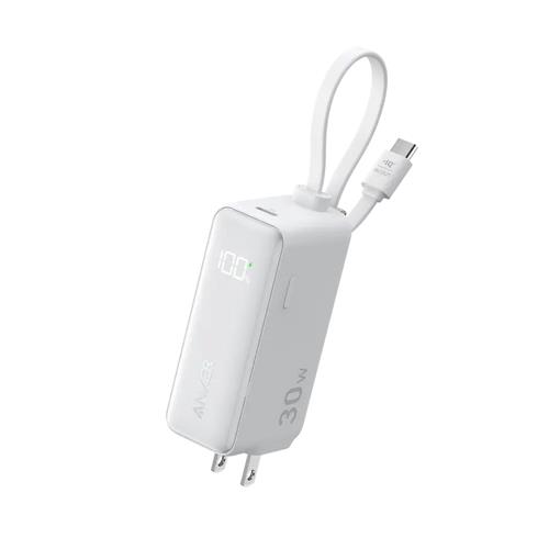 A1636 5000mAh 30W 三合一行動電源 冰川白